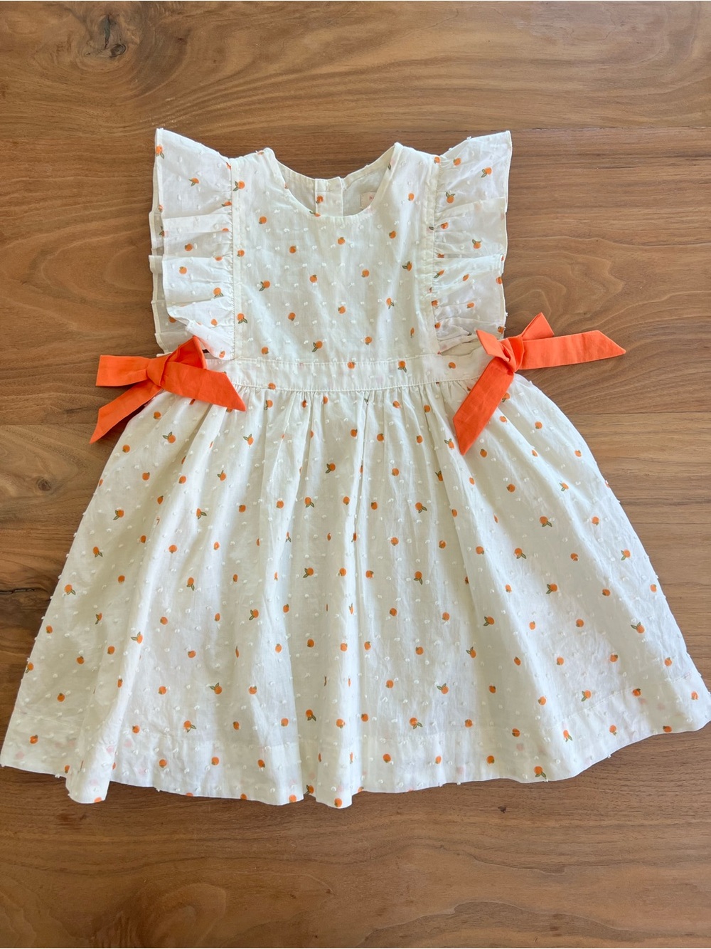 Pink Chicken New York Orange Bow Dress Size 2T